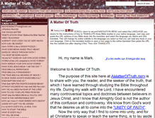 Tablet Screenshot of amatteroftruth.com